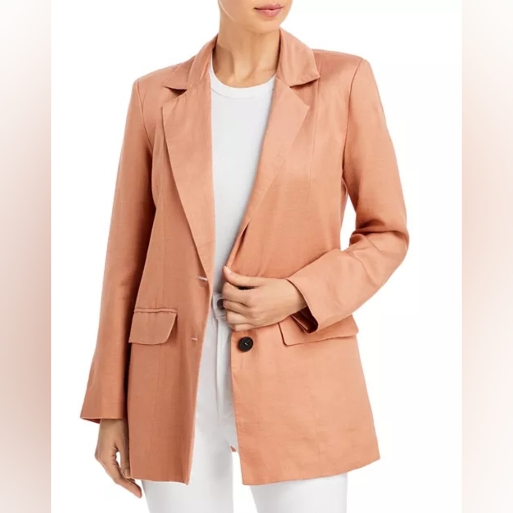 NWT Avec Les Filles Darlene Oversized Blazer 2X Neutral Relaxed Chic Tailored